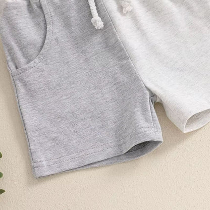 Sleeveless Hoodie Pocket Baby Set