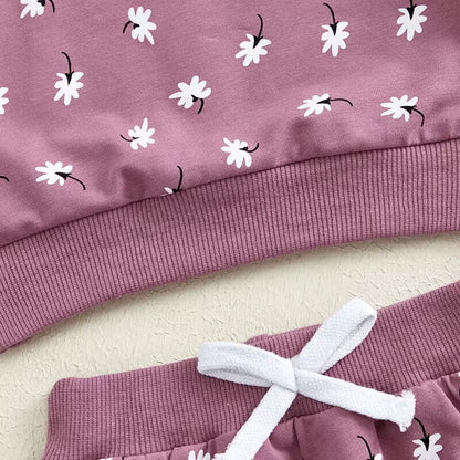 Long Sleeve Flowers Baby Set
