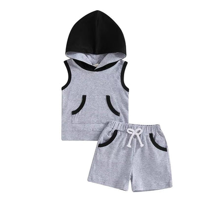 Sleeveless Hooded Baby Set