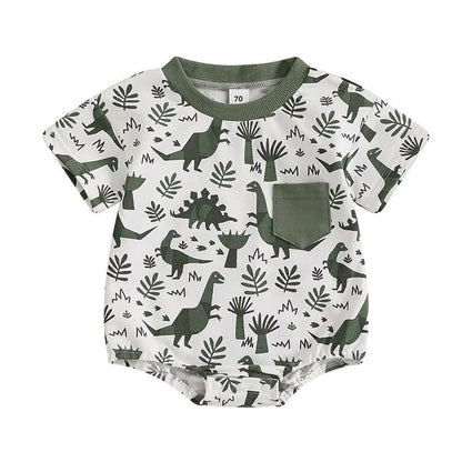 Short Sleeve Dino Baby Romper