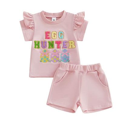 Short Sleeve Egg Hunter Toddler Set