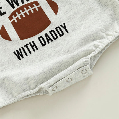 Long Sleeve Football Baby Bodysuit
