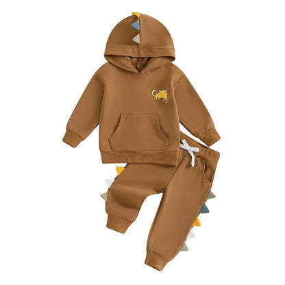 Long Sleeve Dinosaur Hoodie Toddler Set
