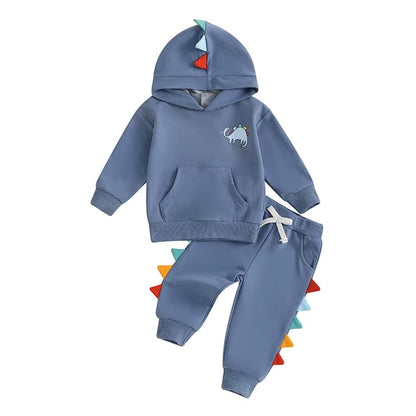 Long Sleeve Dinosaur Hoodie Toddler Set