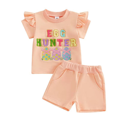 Short Sleeve Egg Hunter Toddler Set