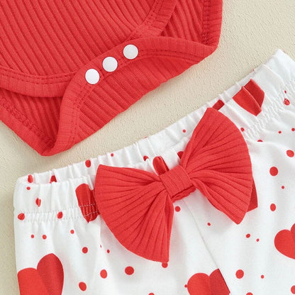 Valentine’s Day Flared Pants Baby Set