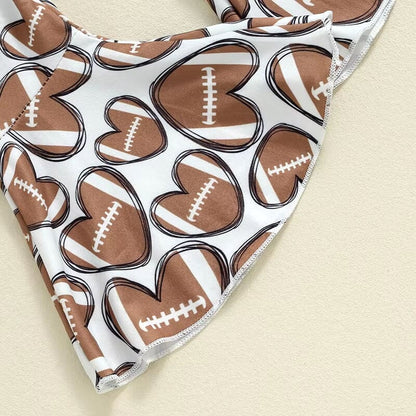 Sunday Football Flared Pants Baby Set