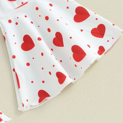 Valentine’s Day Flared Pants Baby Set