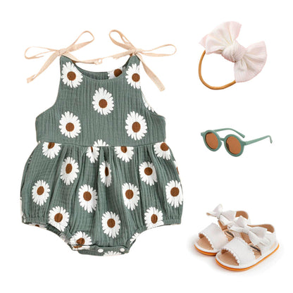 Daisy Straps Baby Romper