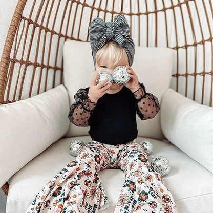 Happy New Year Flared Pants Baby Set