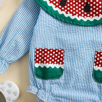 Long Sleeve Watermelon Baby Romper