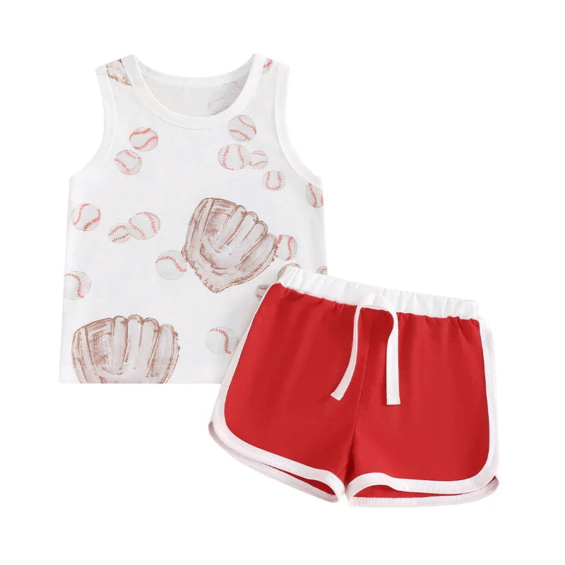 Sleeveless Baseball Mitt Toddler Set
