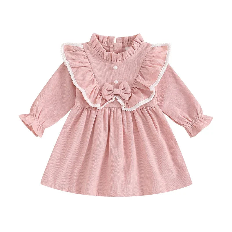 Long Sleeve Corduroy Toddler Dress