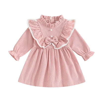 Long Sleeve Corduroy Toddler Dress