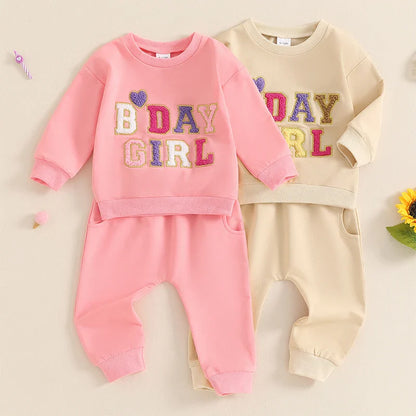 BDay Girl long Sleeve Toddler Set