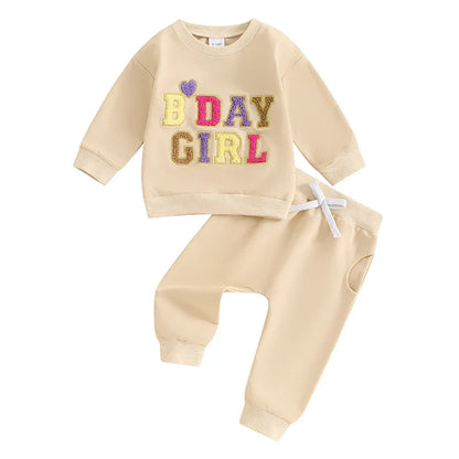BDay Girl long Sleeve Toddler Set