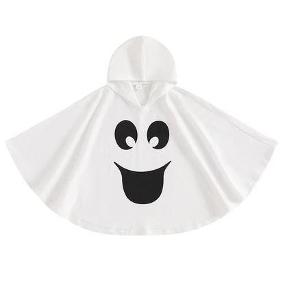 Hooded Happy Ghost Toddler Cape Costume