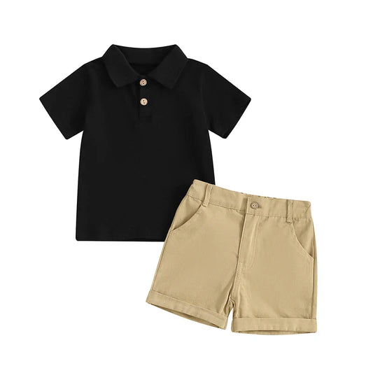 Classic Polo Shirt And Shorts Toddler Set