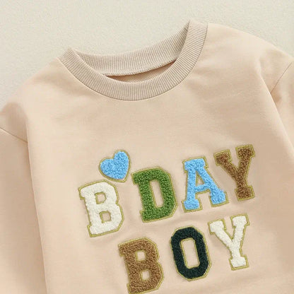 Birthday Chenille Letter Baby Bodysuit