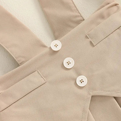 Pleated Suspender Skirt Toddler Set