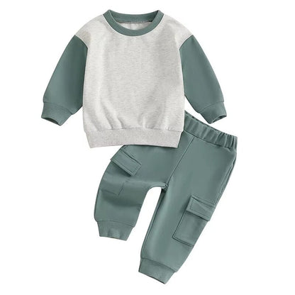 Color Block Cargo Baby Set
