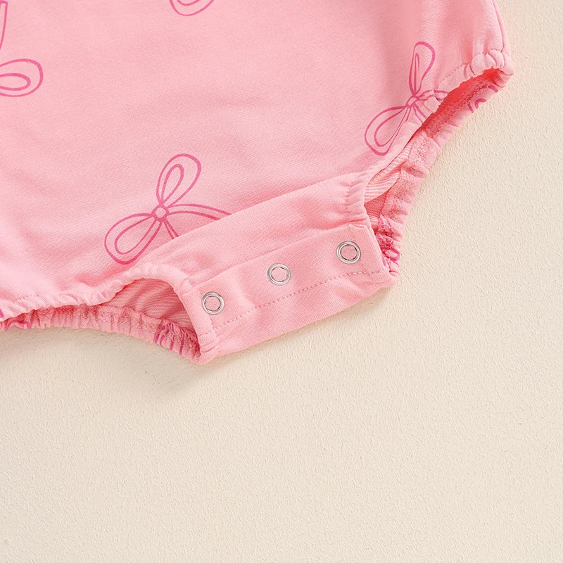 Long Sleeve Bow Baby Romper