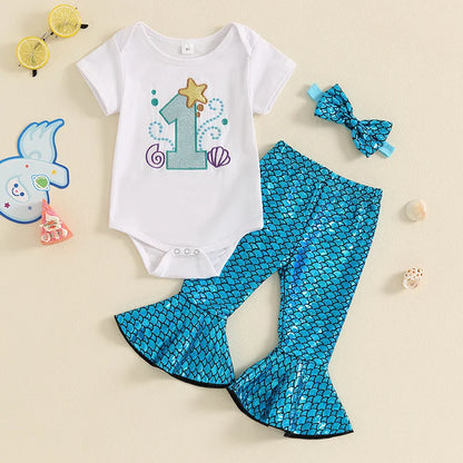 Mermaid First Birthday Baby Set