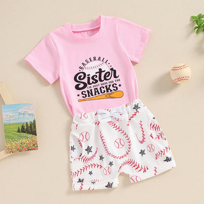Here For The Snacks Baseball Toddler Set
