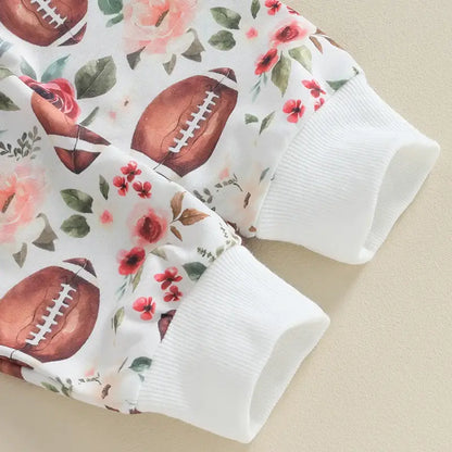 Long Sleeve Game Day Football Girls Pants Set