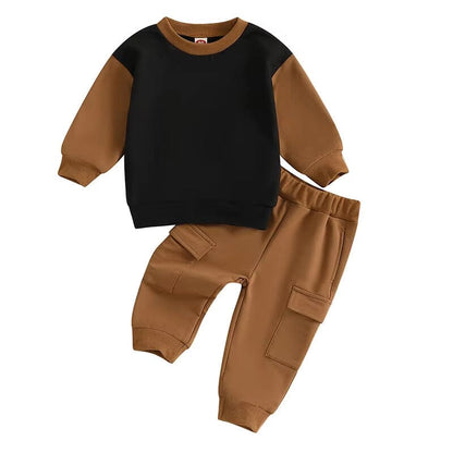 Color Block Cargo Baby Set