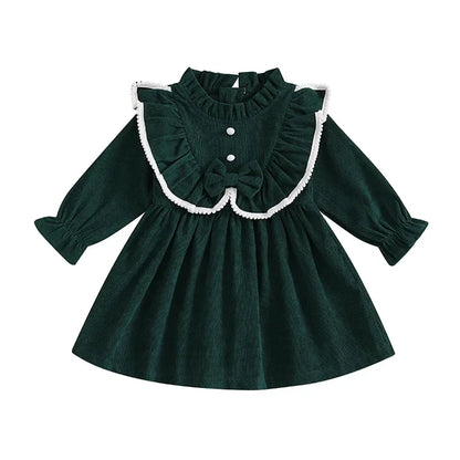 Long Sleeve Corduroy Toddler Dress