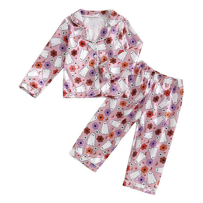 Ghost Flower Halloween Toddler Pajama Set