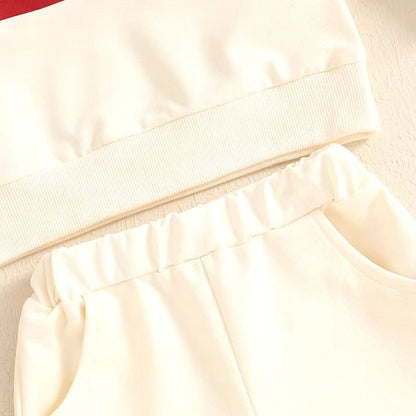 Long Sleeve Santa Baby Toddler Jogger Set