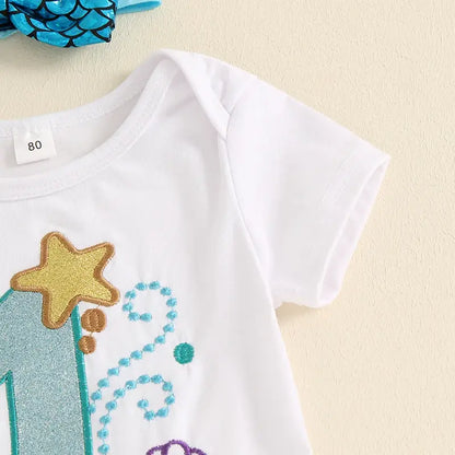 Mermaid First Birthday Baby Set