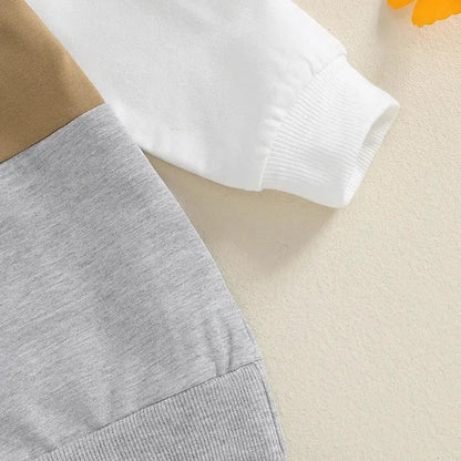 Color Block Neutral Long Sleeve Baby Set