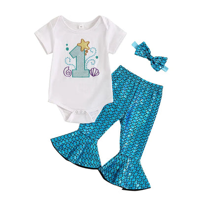 Mermaid First Birthday Baby Set
