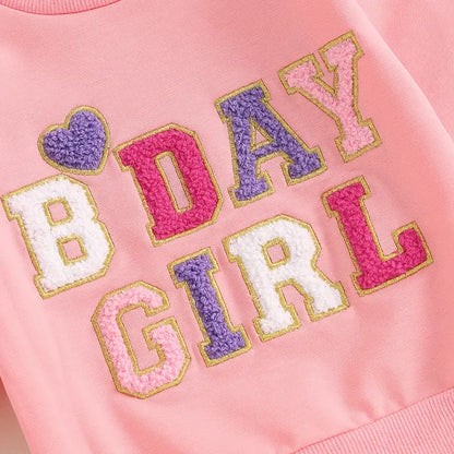 BDay Girl long Sleeve Toddler Set