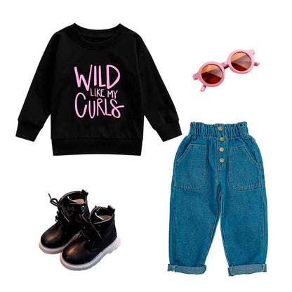 Wild Like My Curls Toddler Sweatshirt