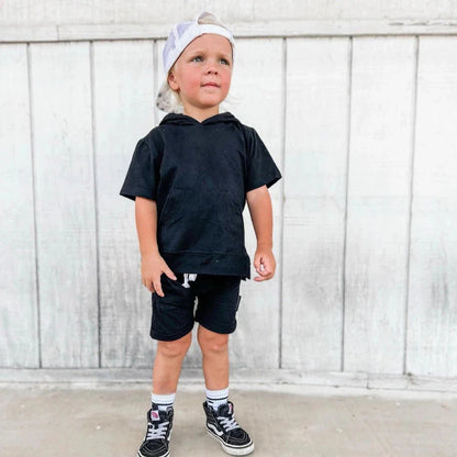 Classic Black Hooded Toddler Set