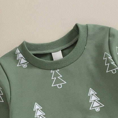 Long Sleeve Christmas Tree Baby Set