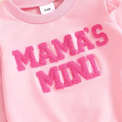 Long Sleeve Ruffle Mama's Mini Bow Set