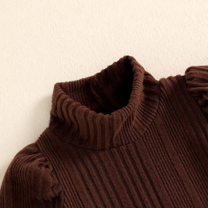 Long Sleeve Pocket Skirts Toddler Set